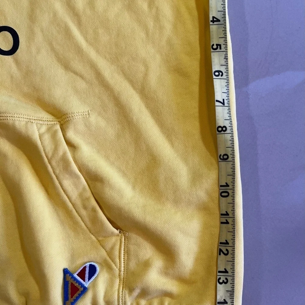 Hoodies chango sweater yellow Cotton one big pocket tie hoodie